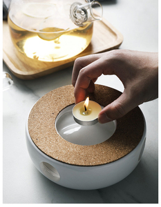 1L claro de vidrio de borosilicato, Té tetera resistente al calor claro vidrio tetera con la tapa de bambú con <span class=keywords><strong>calentador</strong></span> - Product Image 3