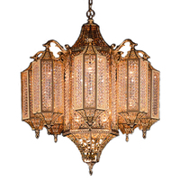 Lustre de mosquée marocaine avec cristaux LT-62039