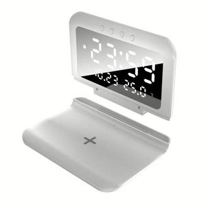 Support de chargeur sans fil 3-en-1 15W avec réveil numérique rapide et chargeur sans fil - Product Image 2