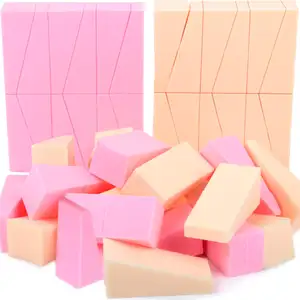 48 Pieces Beauty Sponge Face Curve Blending Latex Free Small Wedge Shaped Smooth Makeup Sponge