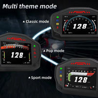 Speedometer LCD TFT Universal untuk Motor, 12000RPM, 6 Gigi, Backlit, Digital, untuk Sepeda Motor 2 & 4 Silinder