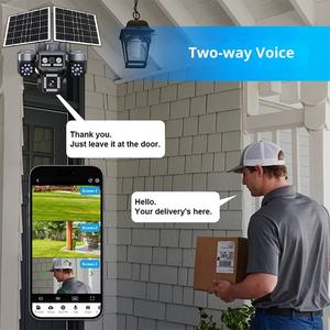Real 4 Lens AOV Low Power Solar PTZ <b>Camera</b> Full Color <b>Night</b> Outdoor Wireless Security <b>Camera</b> Hieasy App Farm Garden Monitoring - Product Image 5