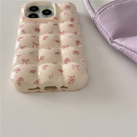 Rose Floral Printemps Mignon Pain Ins Arc Téléphone étui pour iphone 16 Pro Max 13 14 12 11 3D Protecteur Shell Fundas pour Iphone15