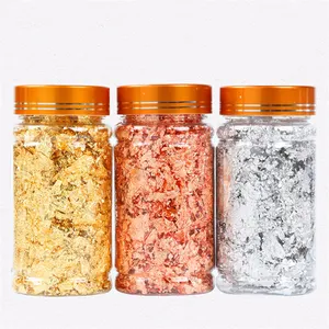 food grade edible gold leaf foil paper sheets stickers baking pastry nail art supplies cupcake cake toppers decoration tools