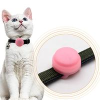 LINLI Collier multicolore pour animaux de compagnie Anti-perte de l'air Tag GPS Tracker Soft Silicone Cover AirTag Light up Dog Collar for Dogs Cats
