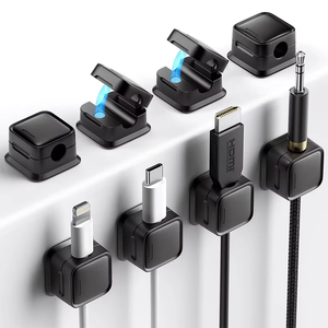 Organizadores de Cables Ajustables, Sujetadores de Cables Magnéticos de Plástico con Adhesivo Fuerte para Escritorio - Product Image 2