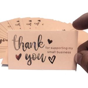 Cartes de remerciement de luxe personnalisables et imperméables pour petites entreprises, prix d'usine - Product Image 6