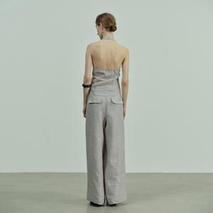 Uma לבן נשים מינימליסטי אוסף האביב החדש רסים העליון נקרע העליון של נקרז גואנגג 'ואו shisanhang run deng - Product Image 4