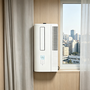 Aire Acondicionado Vertical Eléctrico <span class=keywords><strong>de</strong></span> 7500 BTU con Frecuencia Variable, Refrigerante R32, Bajo Nivel <span class=keywords><strong>de</strong></span> Ruido, Enfriamiento <span class=keywords><strong>de</strong></span> Habitaciones Completas, para el Hogar - Product Image 4