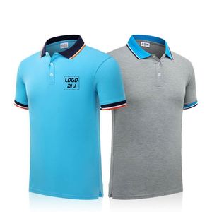 เสื้อโปโลคอกลมคุณภาพดี ขายส่ง แบบเรียบ ปรับแต่งได้ แขนสั้น สำหรับกีฬา - Product Image 4