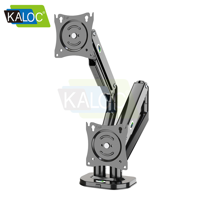 Kaloc Factory Direct Sale DS200/2 Dual Articulated Monitor Arm Aluminium Alloy & Steel Computer Screen Vertical Monitor Stand