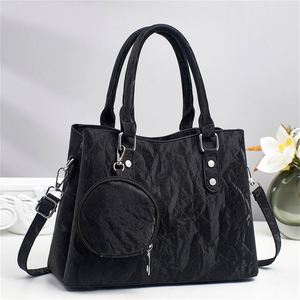 Conjunto de Bolsos de Mano de PU para Mujer, Color Negro Moderno, 2 Piezas, Casuales, para Exteriores - Product Image 4