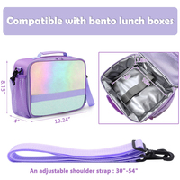 Boîte à lunch pour enfants sac isotherme à fermeture éclair pour garder les aliments au chaud ensemble de boîte à lunch isolée pour l'école des enfants