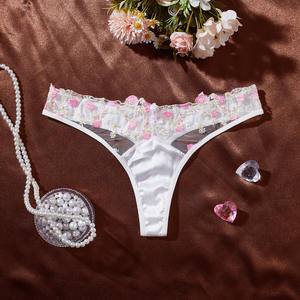 性感透视蕾丝绣花100% 涤纶透气2件套女式小胸内衣 - Product Image 4