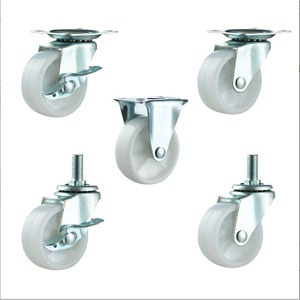 Roulettes légères en PP de 1,5 pouce, roulettes fixes pour meubles, étagères, chariots, roue pivotante en caoutchouc - Product Image 4