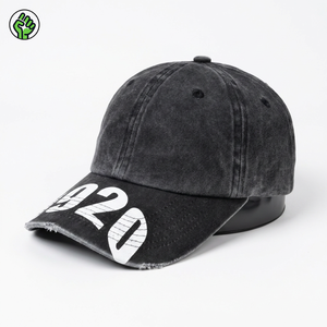 Vintage Streetstyle Distressed Denim Snapback Sporty Embroidery Common Fabric Feature Applicable Baseball <strong>Hat</strong> for Casual Scene - Product Image 1