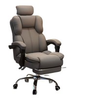 Chaise de bureau en cuir confortable pour l'e-sport, design ergonomique pivotant, repose-pieds, pour longues sessions, idéale pour les diffusions en direct
