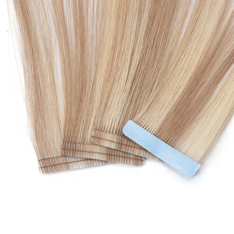 뜨거운 판매 더블 그린 스티치 테이프 머리 연장 100% 버진 레미 러시아 사람의 머리카락