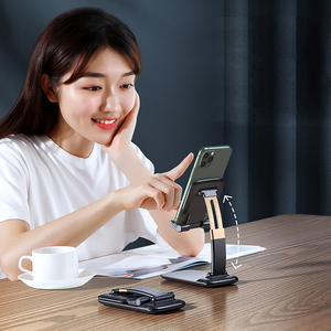 2021最新通用可折叠便携式车载平板电话架可调高度角度手机架黑白ABS锌合金 - Product Image 6