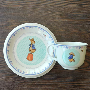 Luxurious Bunny- Patterned Ceramic Tea Cups & Saucers for Special Gifts or Daily Comfort - Product Image 1