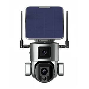 Камера Наружного видеонаблюдения IP66, Wi-Fi 4G ПНН, Sim-карта, 4x 10-кратный оптический зум, Ip, солнечная батарея