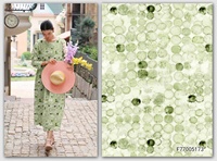    Tissu en coton 100 % pour robe femme, imprimé floral numérique, pour quilting, travaux manuels, couture DIY