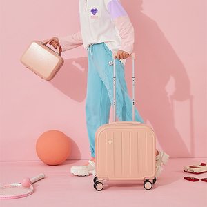 <span class=keywords><strong>Valise</strong></span> à roulettes 2-en-1 rétro pour enfants et tout-petits, idéale pour voyager et s'asseoir, avec motif pour adolescentes - Prix avantageux - Product Image 6