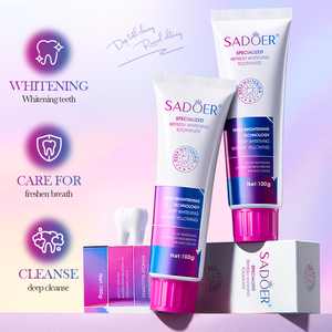 Dentifrice blanchissant à la menthe SADOER 100g Nettoyage en profondeur Élimine les taches dentaires Rafraîchissement buccal Haleine fraîche Usage domestique - Product Image 2