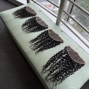 ผมแท้ธรรมชาติ 100% แบบลอนธรรมชาติ  13x6 HD  ฐานลูกไม้โปร่งใสสีดำธรรมชาติ  ขนาด 12-26 นิ้ว จากโรงงาน - Product Image 4