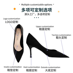 Zapatos de tacón de aguja personalizables con punta en pico y diamantes de imitación para novias, con correa única y tacón alto. - Product Image 4