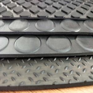 초박형 2mm 부드러운 검정색 거친 표면 미끄럼 방지 소형 다이아몬드 고무 매트 / 네오라이트 고무 시트 SBR - Product Image 6