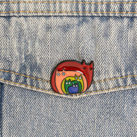 Y'all signifie tous Gay Pride arc-en-ciel motif accessoires de mode forme de drapeau personnalisé dur émail doux épinglette bouton veste épingle à chapeau