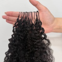 Extensions de cheveux humains ondulés naturels au crochet, tresses sans nœuds, paquets de mèches pré-bouclées vierges birmanes, fabrication à la machine