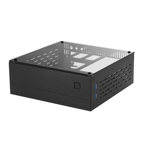 A01 ออฟฟิศ มินิพีซีเคสอลูมิเนียม <span class=keywords><strong>HTPC</strong></span> ฝาครอบกระจกแนวนอนคอมพิวเตอร์เคสขนาดเล็ก <span class=keywords><strong>ITX</strong></span> รองรับเมนบอร์ด <span class=keywords><strong>ITX</strong></span> - Product Image 4