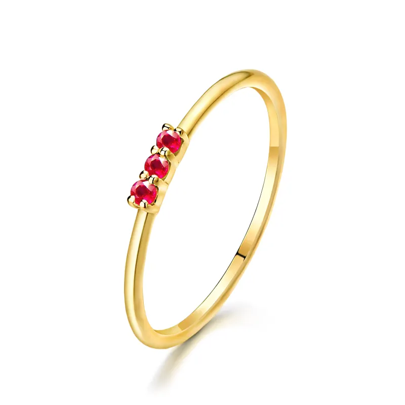 แหวนทับทิม14พันทองแหวนแต่งงานสำหรับผู้หญิงอัญมณีเครื่องประดับปรับ