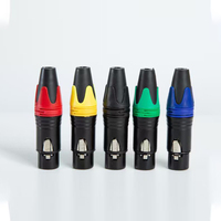 Connecteur XLR plaqué or coloré, mâle, 3 broches, connecteur XLR, broches dorées, contact en cuivre, connecteur 3 broches, prise jack mâle pour microphone