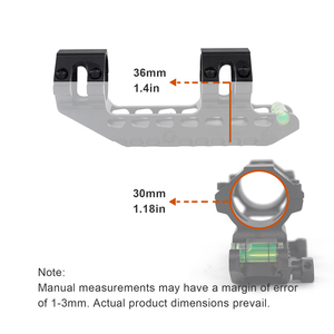 Montura para Mira Telescópica NOTT para Tubo de 30 mm, Altura Central de 1.4 Pulgadas para Óptica de Caza al Aire Libre, con Abrazadera de Dos Tornillos y Nivel de Burbuja - Product Image 5