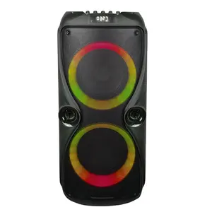 Dual 8 Zoll tragbare DJ Karaoke Party Box Lautsprecher wiederauf ladbare Bluetooth-DJ-Lautsprecher zum Verkauf Foto