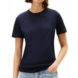 T-shirt femme personnalisé en coton et élasthanne, col rond, manches courtes, décontracté, été, prix de gros, OEM, prix abordable 2026 - Product Image 1