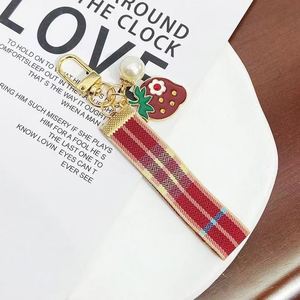 Cute Sweet 3D Strawberry Bell <b>Key</b> <b>Chain</b> Girls Bag Creative Small Pendant Hanging Ornaments <b>Key</b> Ring - Product Image 4