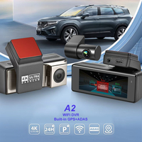 2026 Dual Lens 2.4G atau 5G WIFI Car DVR Depan 2K+Belakang 1080P Dashcam Sudut Lebar Layar IPS 3.16' Kotak Hitam Monitor Parkir 24 Jam