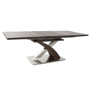 Tavolo da Pranzo Allungabile in Acciaio e MDF 160x90x77cm 220cm - Product Image 2