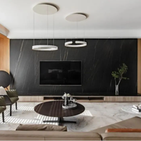 Panneau de plafond moderne en PVC ignifuge et durable, aspect marbre, revêtement mural en plastique, imperméable, insonorisant, WPC