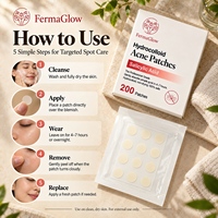 Patchs hydrocolloïdes fermentés à l'acide salicylique pour l'acné, absorbants l'excès de sébum, soin invisible des imperfections et des boutons, autocollants de traitement cutané pour le visage