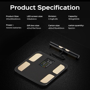 Balance Corporelle Professionnelle Connectée Cinq Points pour Analyseur de Masse Graisseuse, Application Smart BMI, Composition Corporelle Complète, Pèse-Personne de Salle de Bain en Verre Trempé - Product Image 6