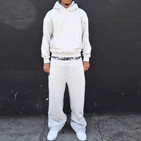 Ensemble de survêtement 2 pièces personnalisé pour homme : sweat à capuche oversize et pantalon de jogging ample, ensemble décontracté à manches longues pour le streetwear