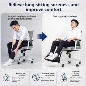 <span class=keywords><strong>Hamac</strong></span> de voyage portable et réglable avec support rigide large anti-affaissement pour les pieds, idéal pour les voyages en avion, en voiture ou sous le bureau - Product Image 6