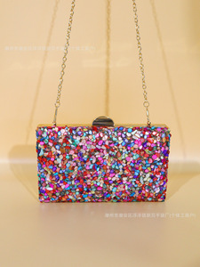 Fashion New Horizontal Square Sunflower Fully Diamond-<b>studded</b> Exquisite Polyester Evening Clutch Party Handheld <b>Bag</b> - Product Image 6