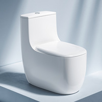 WC monobloc à siphon silencieux, en céramique, à poser au sol, hauteur confort, blanc, articles sanitaires pour hôtels, vente en gros