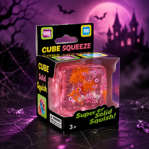 Juguete de Halloween en forma de cubo, sólido y apretable, con ojos aterradoros, calabaza, fantasma, murciélagos, regalo de Halloween - Product Image 3
